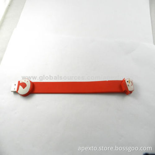 Wristband USB Stick with 16GB Storage Capacity, Supports Password Protection and Boot-able Function